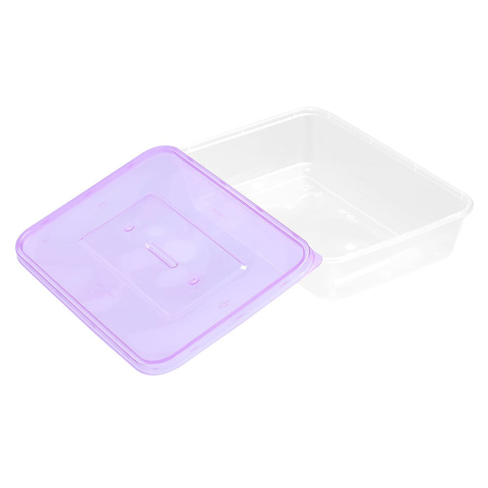 Lemon & Lime REUSABLE FOOD CONTAINER COLOURED LIDS 500ML 20PK