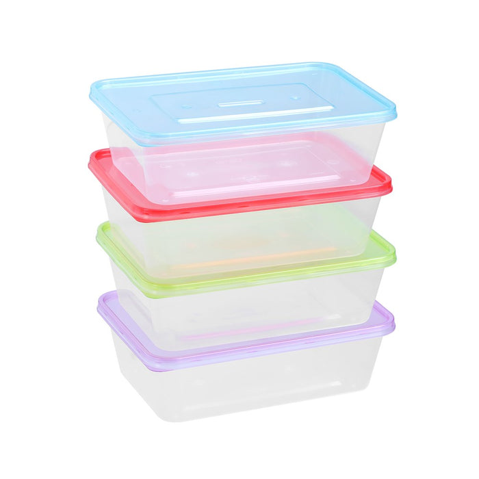 Lemon & Lime REUSABLE FOOD CONTAINER COLOURED LIDS 750ML 20PK