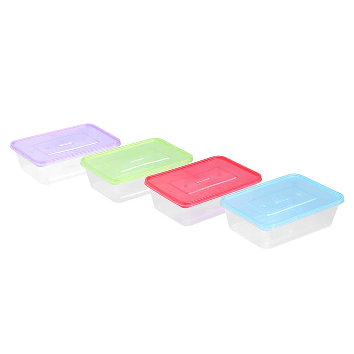 Lemon & Lime REUSABLE FOOD CONTAINER COLOURED LIDS 750ML 20PK