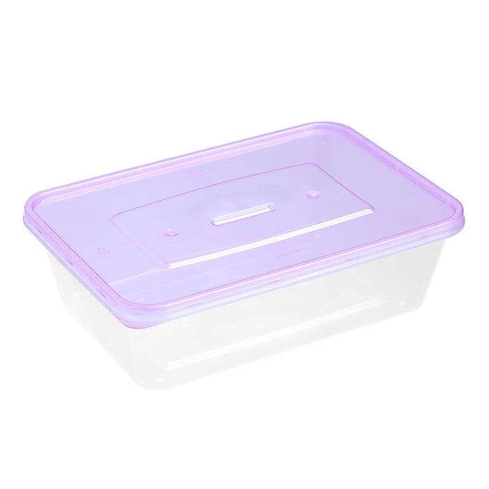 Lemon & Lime REUSABLE FOOD CONTAINER COLOURED LIDS 750ML 20PK