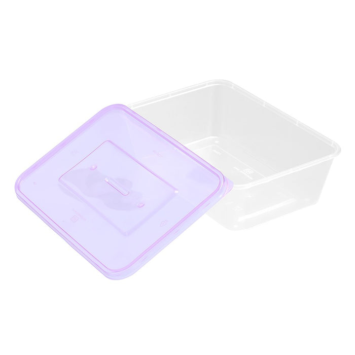 Lemon & Lime REUSABLE FOOD CONTAINER COLOURED LIDS 750ML 20PK
