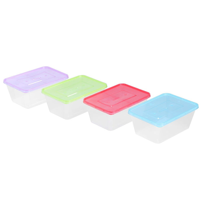 Lemon & Lime REUSABLE FOOD CONTAINER COLOURED LIDS 1L 20PK