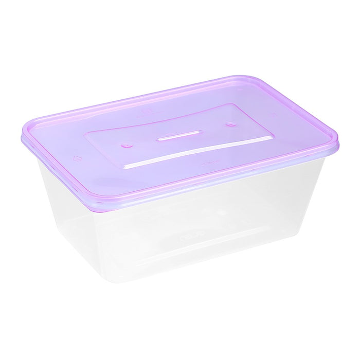 Lemon & Lime REUSABLE FOOD CONTAINER COLOURED LIDS 1L 20PK