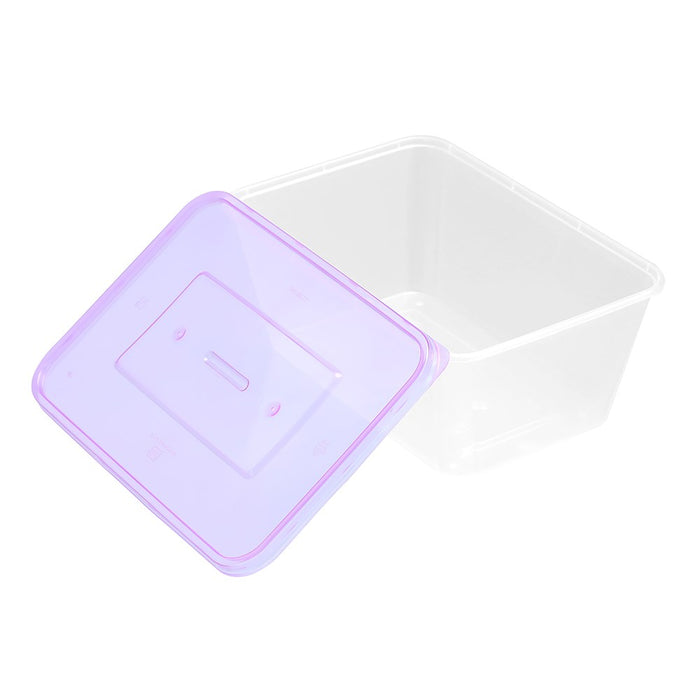 Lemon & Lime REUSABLE FOOD CONTAINER COLOURED LIDS 1L 20PK