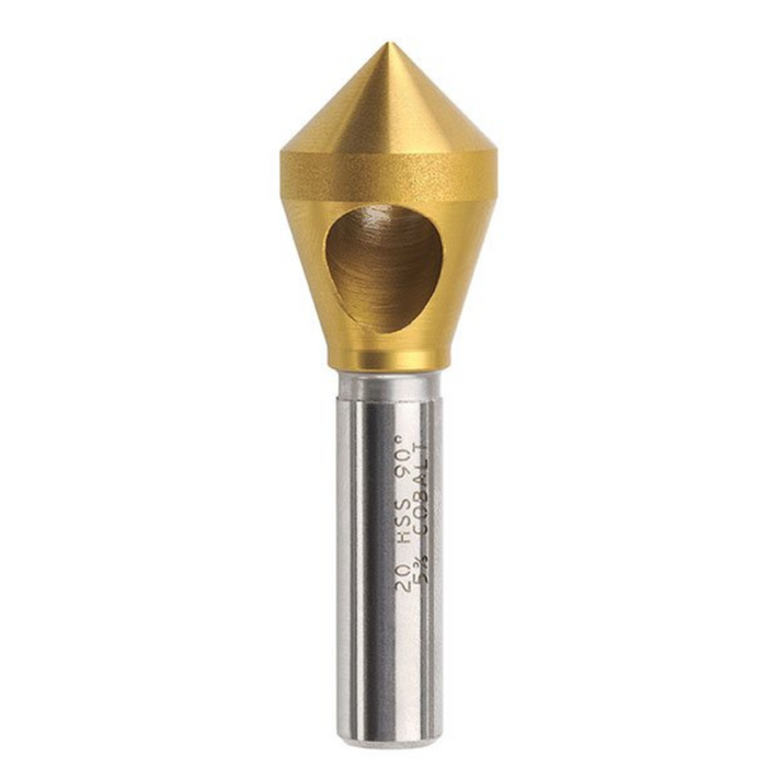 Bordo 20mm 90 Degree HSS Co5 TiN Coated Cross Hole Countersink