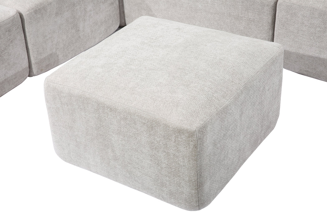Nordic Fabric Sofa Compact Space Modern Minimalist Living Room Tech Velvet/Linen Tofu Block Style Straight-Line 6-Seater Combination