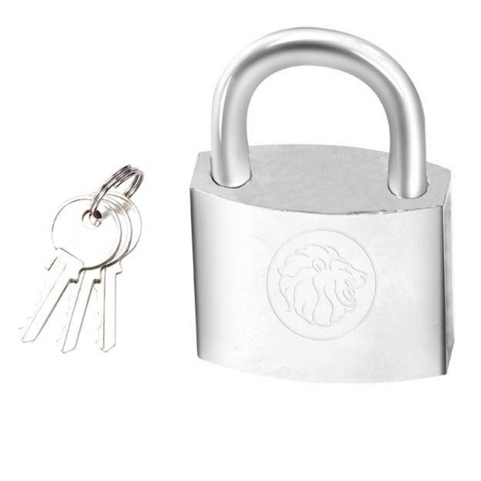 Heavy-Duty Steel Padlock – 63mm with 2 Keys Heavy Duty 63mm Lock Hardened Steel Shackle Tough Secure Outdoor