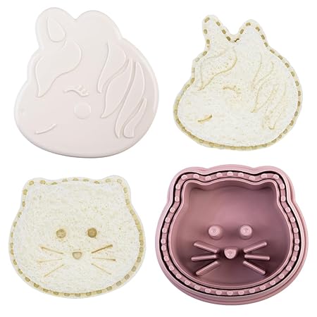 3-IN-1 SANDWICH CUTTERS SET 2 (UNICORN - CAT)