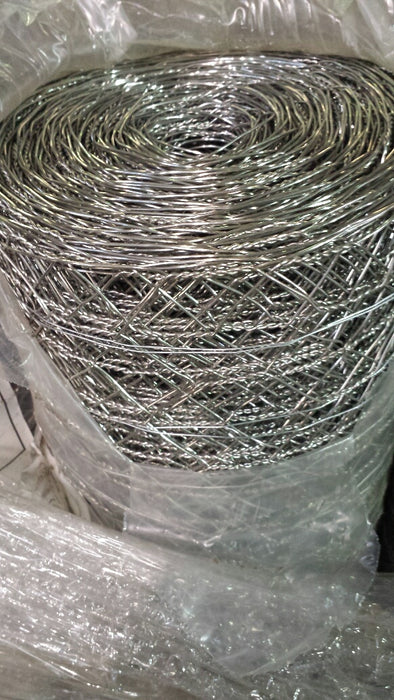 Premium 304 Stainless Steel Hex Mesh - 1.2mm Wire, 50mm Aperture, 450mm Width, 50m Roll - Bulk Discounts Available