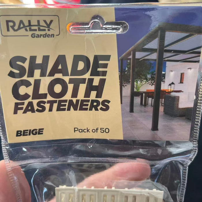 Shade Cloth Fastener Variety Pack – Available in Green, Beige, and Zinc-Plated, Card of 30