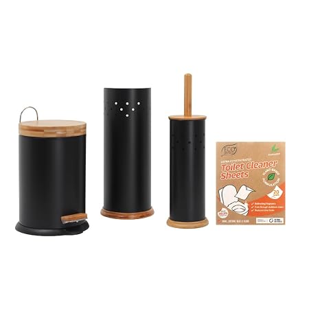 Eco Basics 3 in 1 Bathroom Set - Black