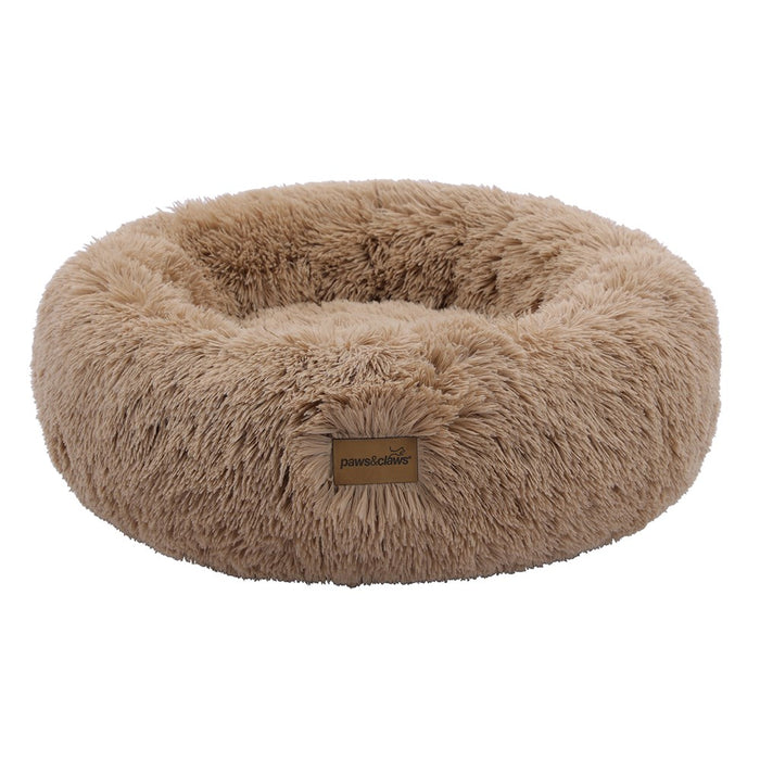 Paws & Claws CALMING PLUSH BED CAMEL LARGE 70X70X21CM