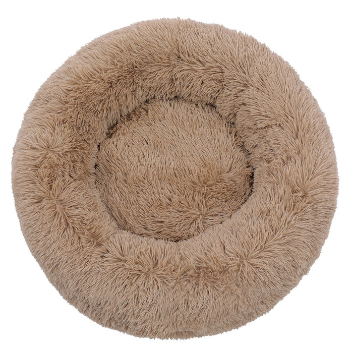 Paws & Claws CALMING PLUSH BED CAMEL LARGE 70X70X21CM