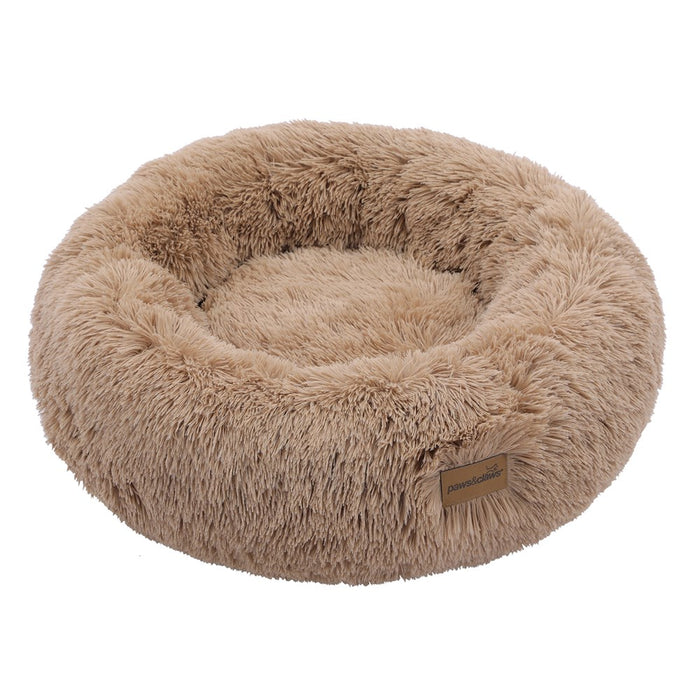 Paws & Claws CALMING PLUSH BED CAMEL LARGE 70X70X21CM