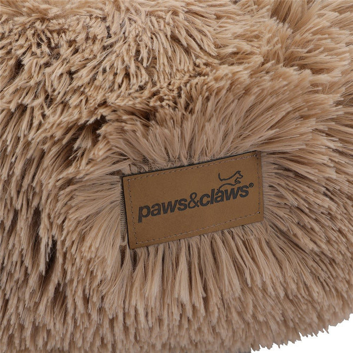 Paws & Claws CALMING PLUSH BED CAMEL LARGE 70X70X21CM