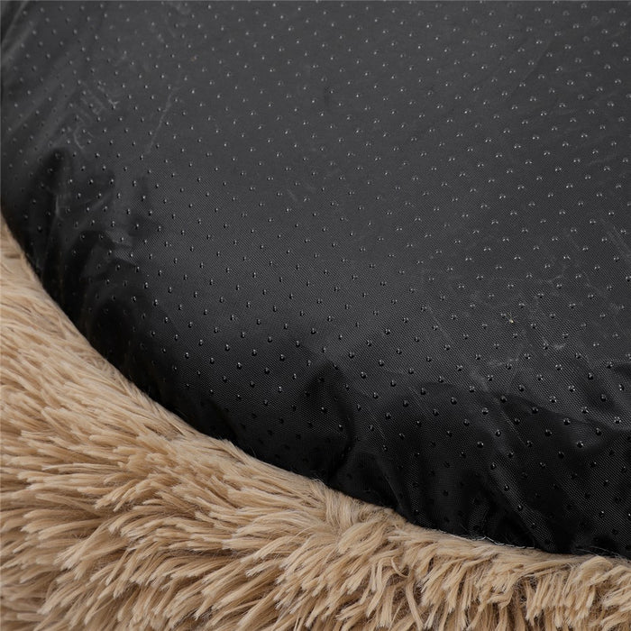 Paws & Claws CALMING PLUSH BED CAMEL LARGE 70X70X21CM