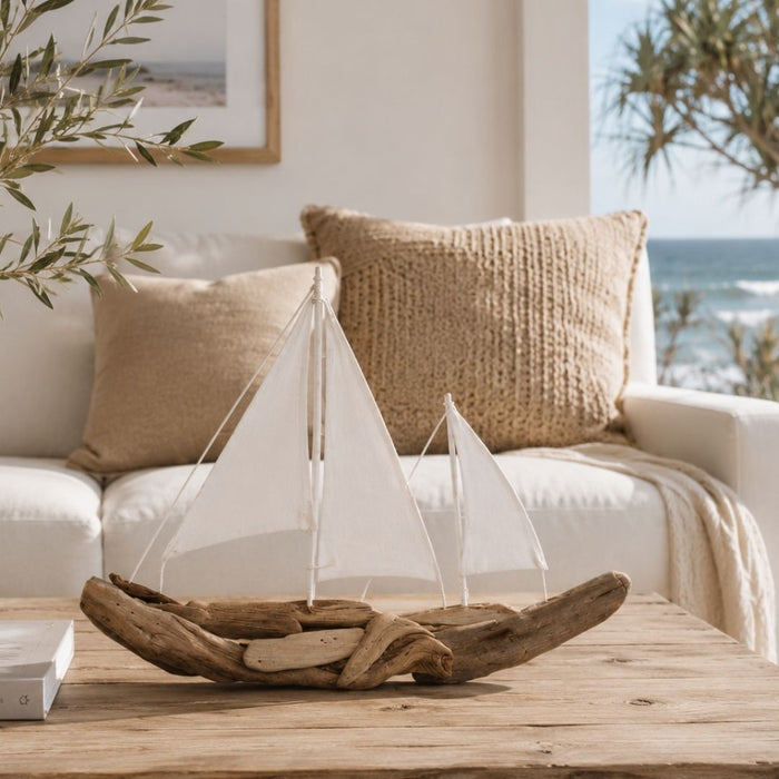 2 set Driftwood Sail Boat