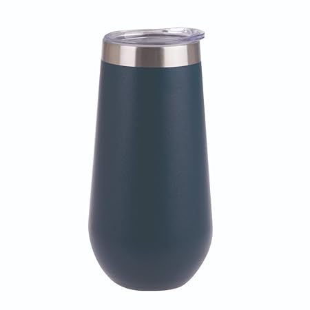 S/S D/WALL INS. CHAMPAGNE FLUTE 180ML NAVY