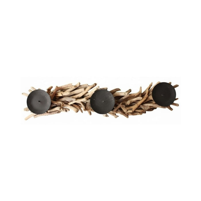 2 set Driftwood 3 Plate Candle Holder