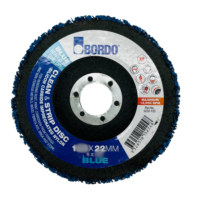 Bordo 115mm Blue (long life) Clean & Strip Disc pack of 10