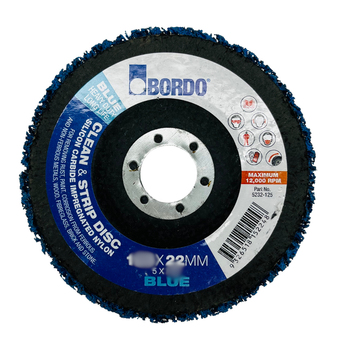 Bordo 125mm Blue (long life) Clean & Strip Disc pack of 10