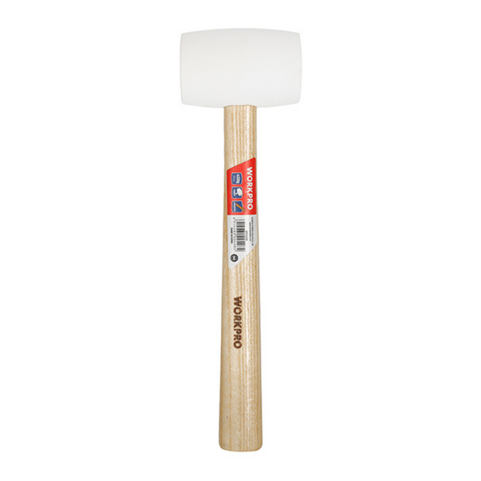 Workpro 450G (16Oz) Rubber Mallet With Wood Handle