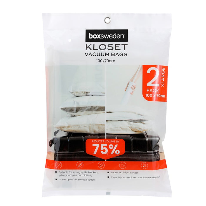 Boxsweden Kloset Vac Storage Bags 2Pk Xlge 100X70Cm