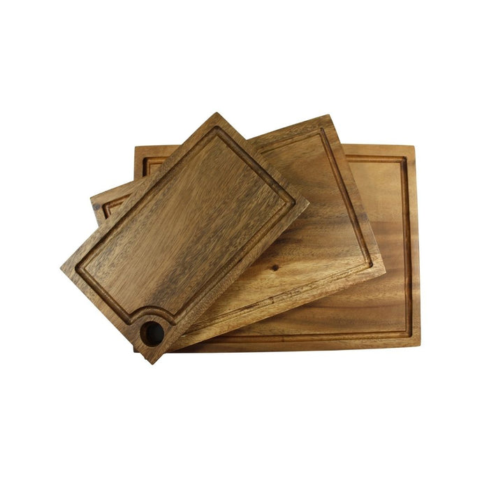 2 set Acacia Rectangle Boards w Hole+Track (S SOLD OUT / DUE NOV) - M ¨C 30cm long x 20cm wide x 1.8cm thick