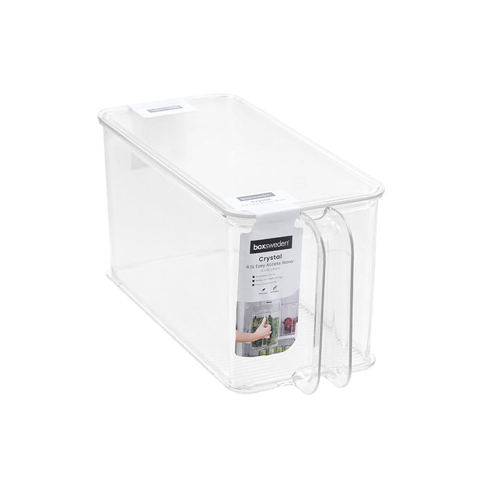 Boxsweden Crystal Easy Access Storer W/Lid 4.5L 13X32X15Cm