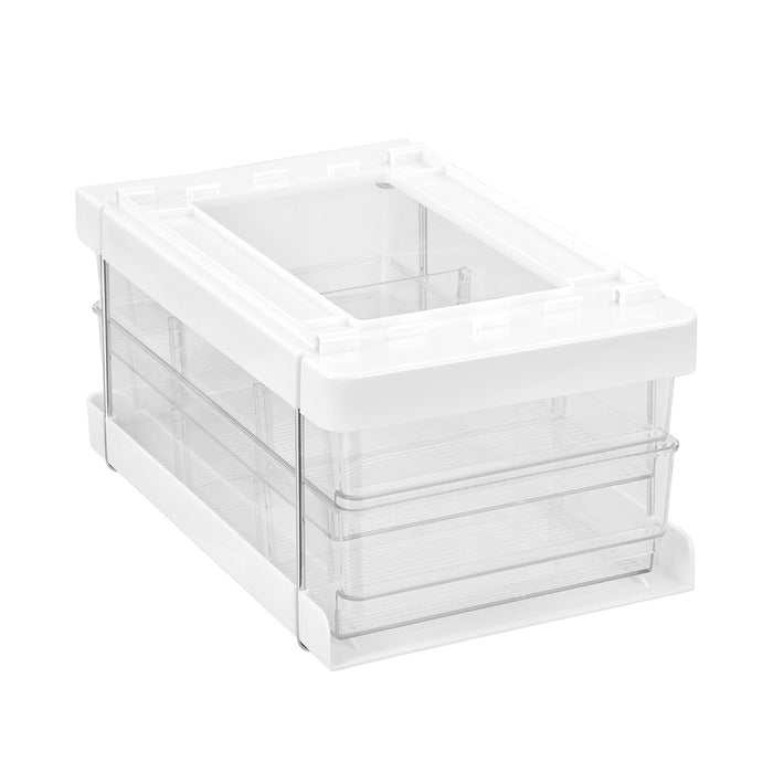 Boxsweden Crystal 2 Tier Drawer Trays With Dividers 35X22X25.5Cm