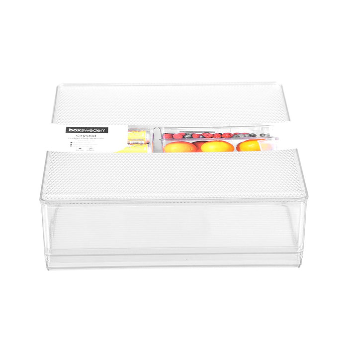 Lemon & Lime CRYSTAL FRIDGE TRAY W/LID 30X30X10.5CM