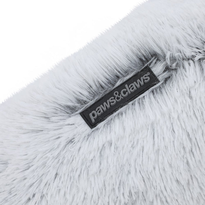 Paws & Claws CALMING PLUSH LOUNGER SILVER 102X89X16CM