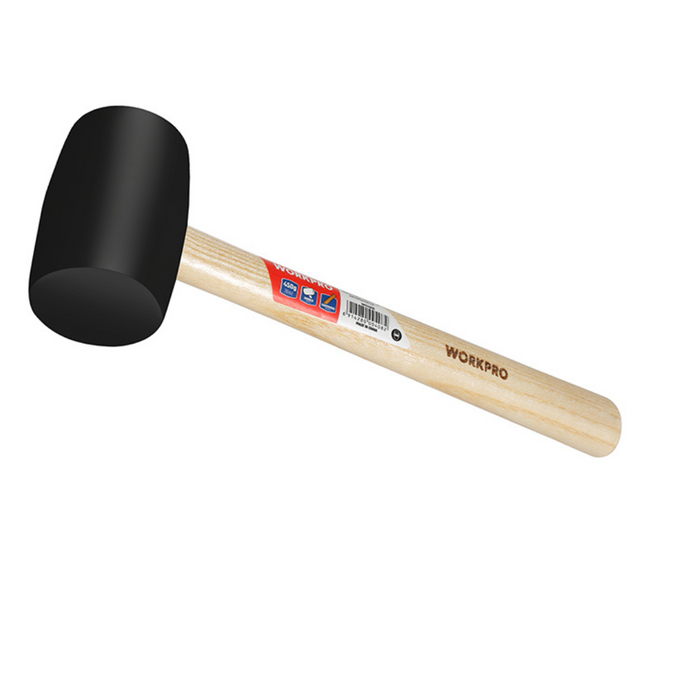 Workpro 450G (16Oz) Rubber Mallet With Wood Handle