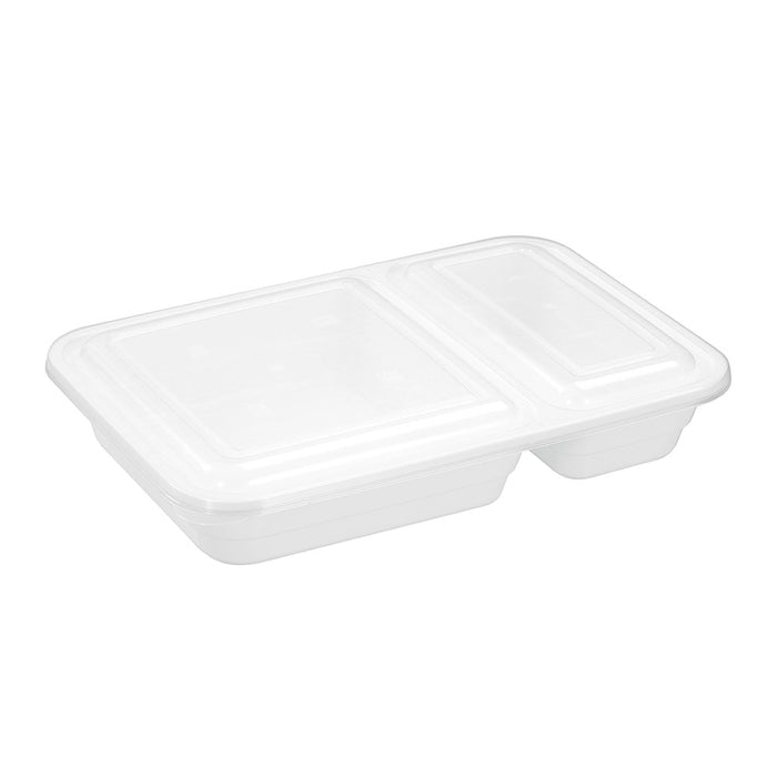 Lemon & Lime REUSABLE FOOD PREP CONTAINER 2 SECTION 10PK 850ML