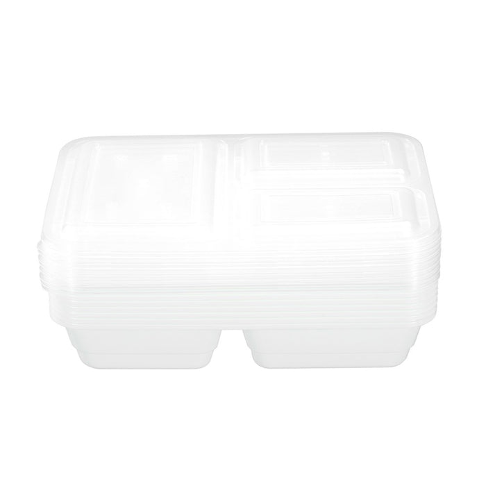 Lemon & Lime REUSABLE FOOD PREP CONTAINER 3 SECTION 8PK 1200ML