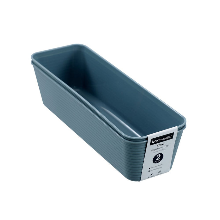 Boxsweden Flexible Organiser Tray 2Pk 25.5X8.5X6.5Cm
