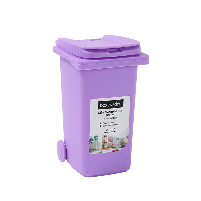 Boxsweden Wheelie Bin Mini 500Ml 9.5X7.5X14Cm