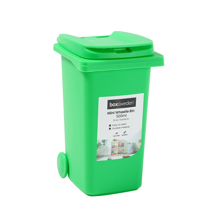 Boxsweden Wheelie Bin Mini 500Ml 9.5X7.5X14Cm