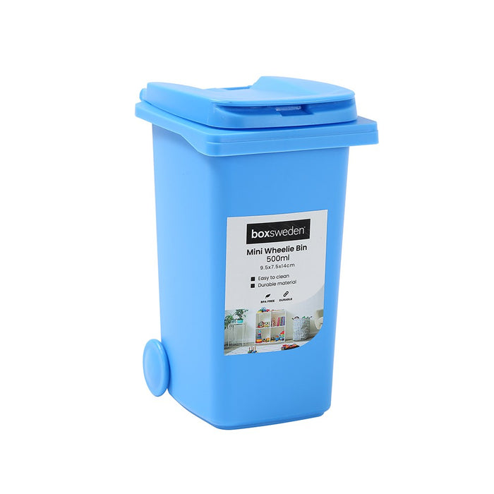 Boxsweden Wheelie Bin Mini 500Ml 9.5X7.5X14Cm