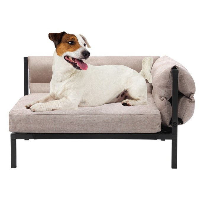 Paws & Claws ELEVATED SOFA PET BED MED 64.5X49X38.5CM LINEN BEIGE