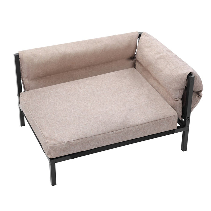 Paws & Claws ELEVATED SOFA PET BED MED 64.5X49X38.5CM LINEN BEIGE