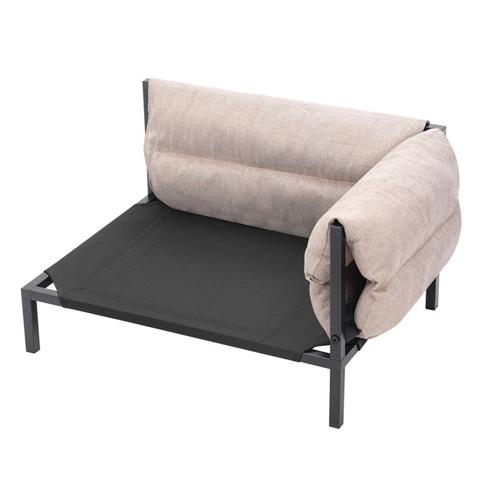 Paws & Claws ELEVATED SOFA PET BED MED 64.5X49X38.5CM LINEN BEIGE
