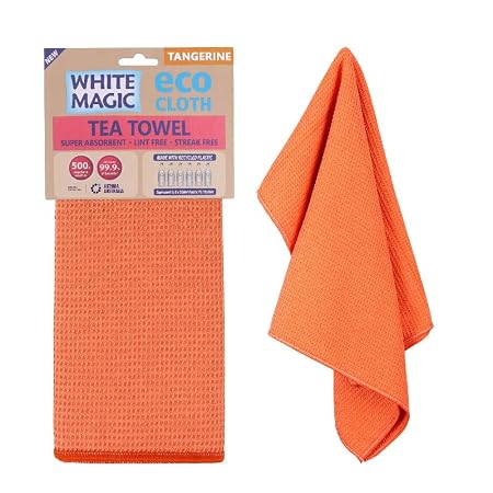 Tea Towel Single Tangerine