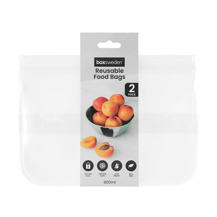 Lemon & Lime REUSABLE FOOD STORAGE BAG 2D 900ML 2PK