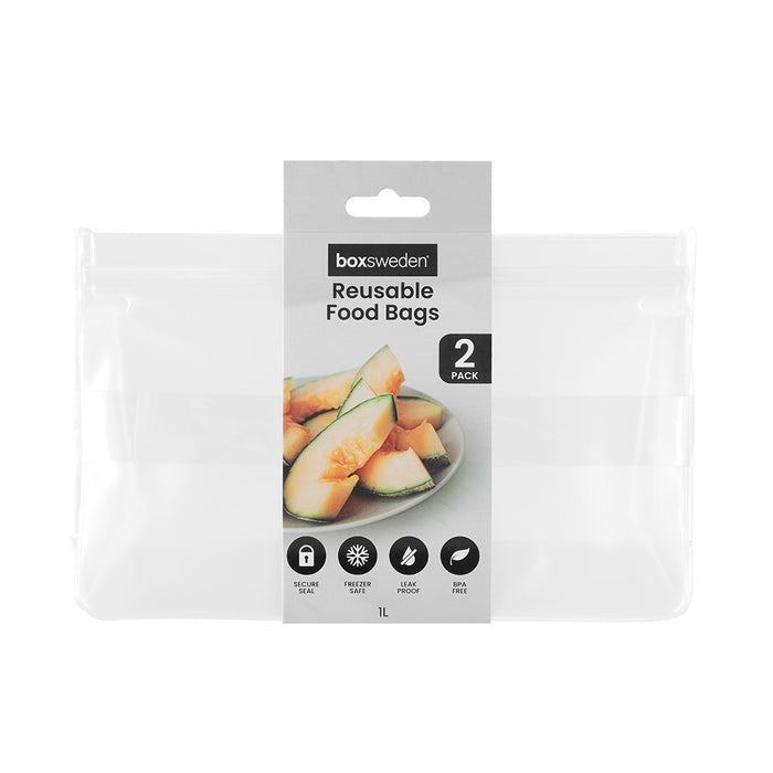Lemon & Lime REUSABLE FOOD STORAGE BAG 3D 1L 2PK