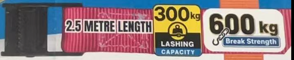 TRADEMARK Cambuckle Tie Down Strap 25mm X 2.5m 12-set (display)