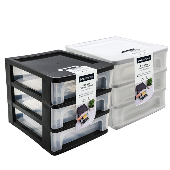 Boxsweden Drawer Desktop Cabinet Lge?3 Layer 30X24.5X25.5Cm