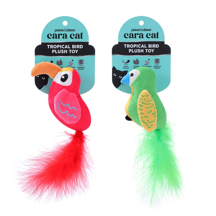 Paws & Claws CARA CAT PLUSH BIRD 17X10X3.5CM