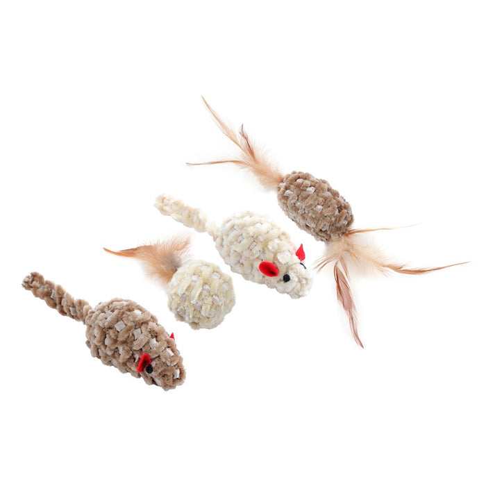 Paws & Claws CARA CAT CHENILLE 2PK CAT TOY 7X3X3CM