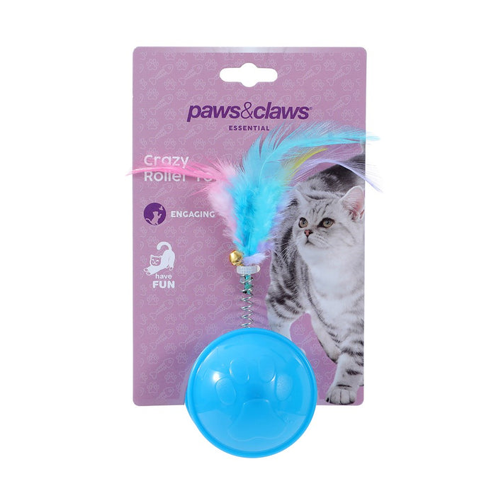Paws & Claws CRAZY ROLLING CAT TOY 10X4CM